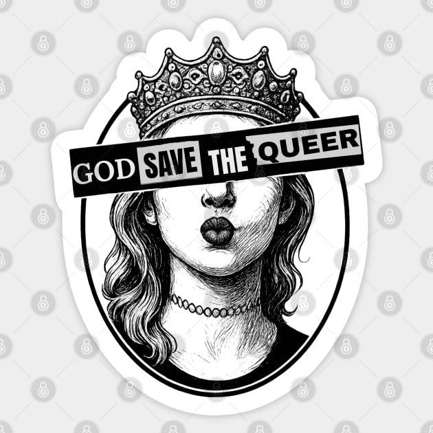 God Save The Queer Sticker by Stylecombinator
